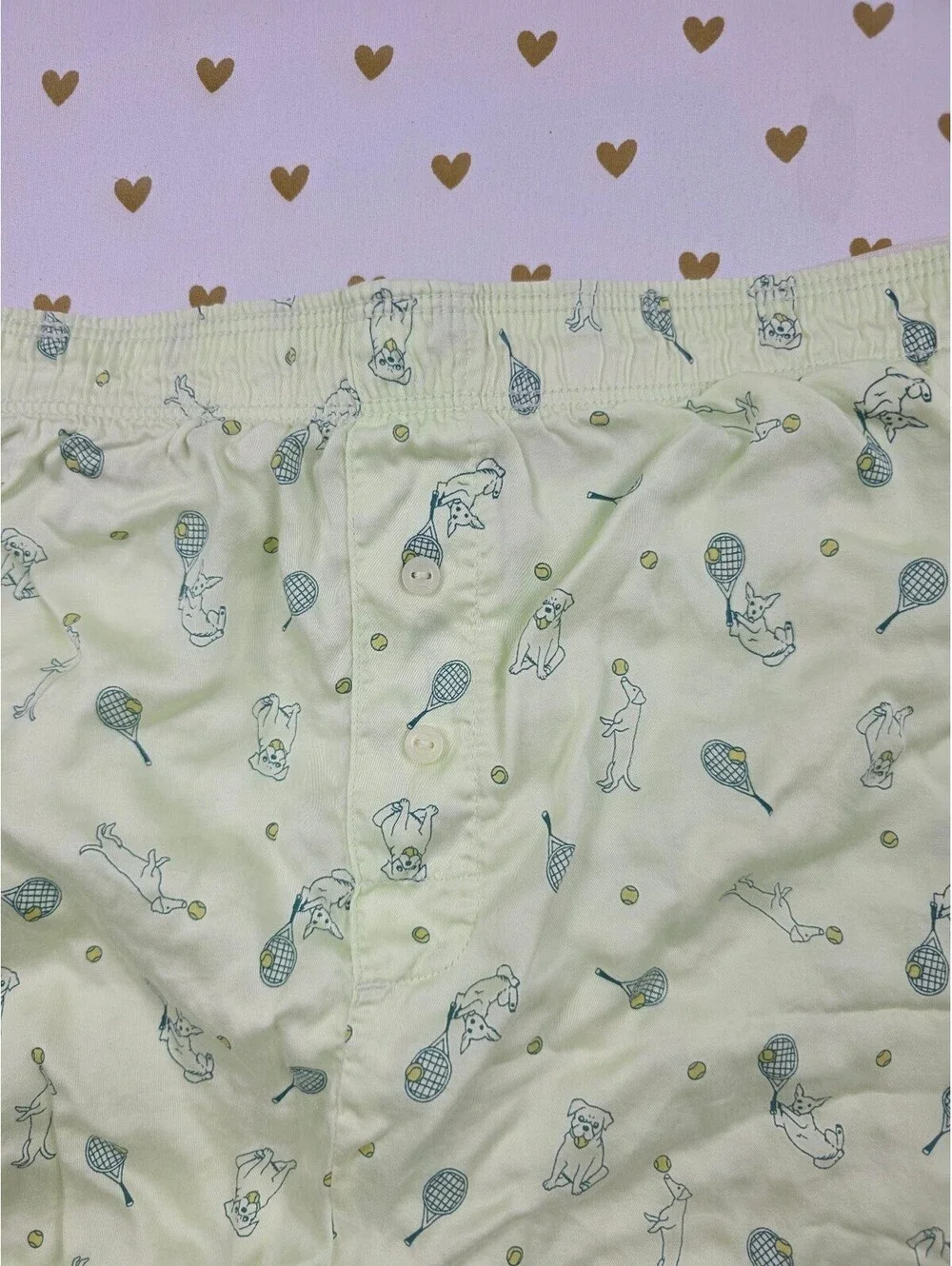 Victorias Secret PINK Tennis Dogs Medium Sleep Shorts Boxers Pajama Bottoms